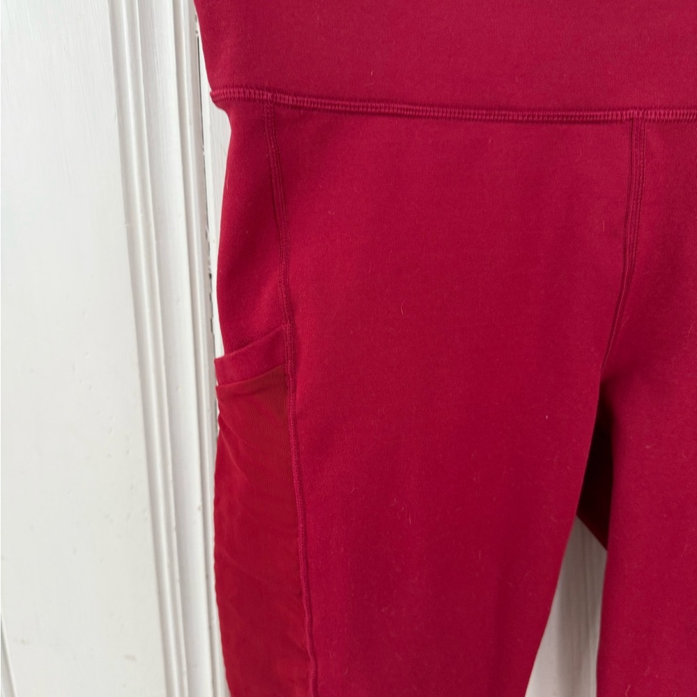 Fabletics PowerHold Maroon Leggings - Picture 2 of 6